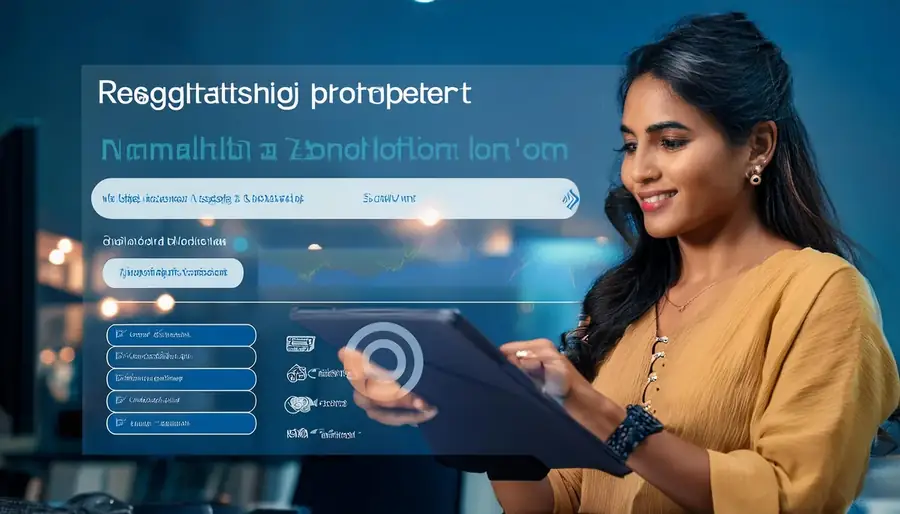 Woman logging in to Sky Exchange on a tablet